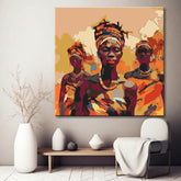 People Africa Tribe Painting by Numbers